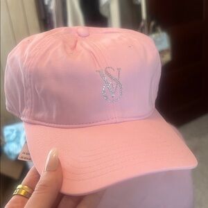 Victoria's Secret Light Pink Cap with bling Logo